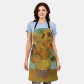 ヴィンセントヴァンゴッホ-サンフラワーズ エプロン (着用した状態)