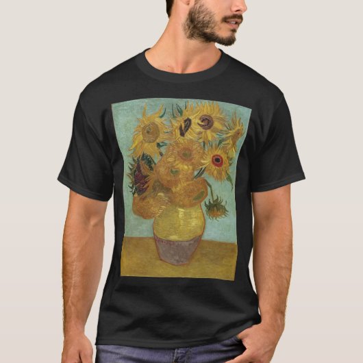 ヴィンセントヴァンゴッホ-サンフラワーズ Tシャツ (正面)