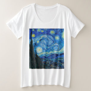 ヴィンセントヴァンゴッホ-スターリーナイト プラスサイズTシャツ
