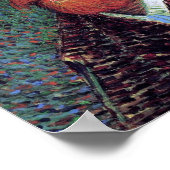 ヴィンセントヴァンゴッホ – セルフポートレイトポインティリズムスタイル ポスター (角)