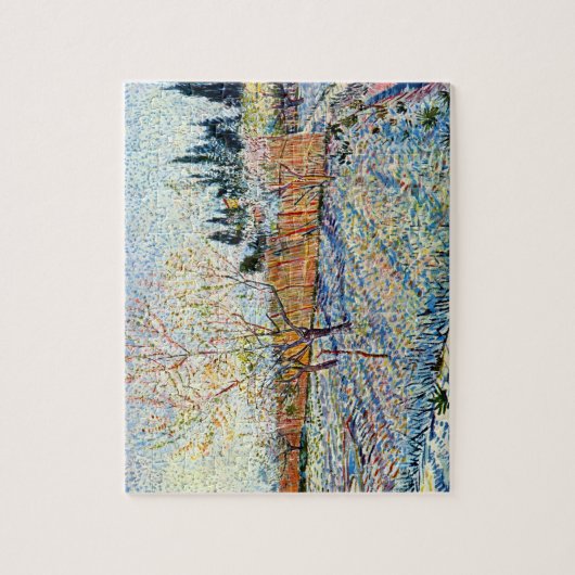 ヴィンセントヴァンゴッホ-モモの木のある果樹園 ジグソーパズル (縦)