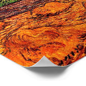 ヴィンセントヴァンゴッホ-夕べランドスケープライジングムーン ポスター (角)