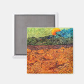 ヴィンセントヴァンゴッホ-夕べランドスケープライジングムーン マグネット (正面/裏面)