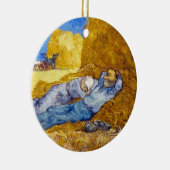 ヴィンセントヴァンゴッホ – 正午の休憩時間 – ファインアート セラミックオーナメント (右)