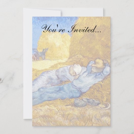 ヴィンセントヴァンゴッホ – 正午の休憩時間 – ファインアート 招待状 (正面)