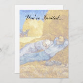 ヴィンセントヴァンゴッホ – 正午の休憩時間 – ファインアート 招待状 (正面/裏面)