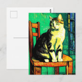 ヴィンセント猫ゴッホ葉書 ポストカード (正面/裏面)