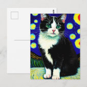 ヴィンセント猫ゴッホ葉書 ポストカード (正面/裏面)