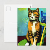 ヴィンセント猫ゴッホ葉書 ポストカード (正面/裏面)