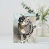 ヴィンセント猫ゴッホ葉書 ポストカード (スタンド正面)