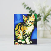 ヴィンセント猫ゴッホ葉書 ポストカード (スタンド正面)