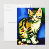 ヴィンセント猫ゴッホ葉書 ポストカード (正面/裏面)
