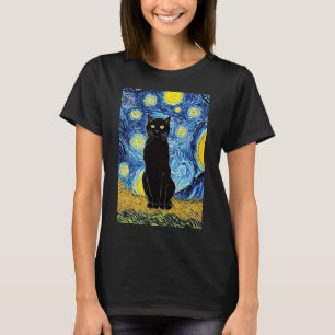 ヴィンセント猫ゴッホTシャツ Tシャツ