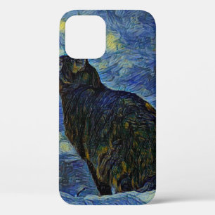 ヴィンセント絵画・ヴァン・ゴッホにあるデジタルのシャンバラ猫 iPhone 12ケース