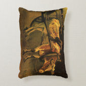 ヴィンセント赤と白・ヴァン・ゴッホの牛とカート アクセントクッション (正面(垂直))