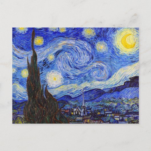ヴィンセント・ウィレム・ヴァン・ゴッホ、 "星空の夜" ポストカード (正面)