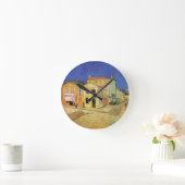 ヴィンセント・ハウス・イン・アーレスbyヴィンセント・ヴァン・ゴッホ ラウンド壁時計 (ホーム)