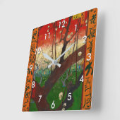 ヴィンセント・バン・ゴッホ – 花の梅の木 スクエア壁時計 (傾斜)