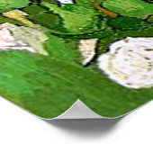 ヴィンセント・ファン・ゴッホの絵画、まだピンク色のバラ。 ポスター (角)