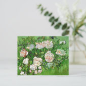 ヴィンセント・ファン・ゴッホの絵画、まだピンク色のバラ。 ポストカード (スタンド正面)