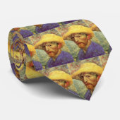 ヴィンセント・ファン・ゴッホ自画像と麦わら帽子 ネクタイ (ロール)