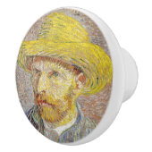 ヴィンセント・ファン・ゴッホ – わら帽子と自画像 セラミックノブ (右)