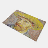 ヴィンセント・ファン・ゴッホ – わら帽子と自画像 ドアマット (アングル)