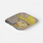 ヴィンセント・ファン・ゴッホ – わら帽子と自画像 ペーパープレート (傾斜あり)