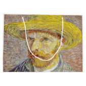 ヴィンセント・ファン・ゴッホ – わら帽子と自画像 ラージペーパーバッグ (裏面)