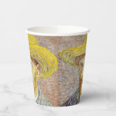 ヴィンセント・ファン・ゴッホ – わら帽子と自画像 紙コップ (左)