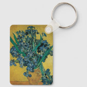 ヴィンセント・ファン・ゴッホ – アイリス付き花瓶イエローバックグラウンド キーホルダー (裏面)