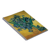 ヴィンセント・ファン・ゴッホ – アイリス付き花瓶イエローバックグラウンド ノートブック (右側)