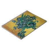 ヴィンセント・ファン・ゴッホ – アイリス付き花瓶イエローバックグラウンド ノートブック (左側)