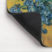 ヴィンセント・ファン・ゴッホ – アイリス付き花瓶イエローバックグラウンド マウスパッド (コーナー)