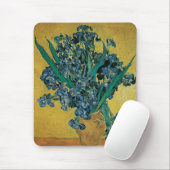 ヴィンセント・ファン・ゴッホ – アイリス付き花瓶イエローバックグラウンド マウスパッド (マウス)