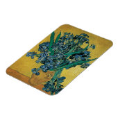 ヴィンセント・ファン・ゴッホ – アイリス付き花瓶イエローバックグラウンド マグネット (左側)