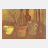 ヴィンセント・ファン・ゴッホ - ポットに入った静物画の筆 ラッピングペーパーシート (正面2)