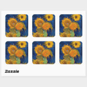 ヴィンセント・ファン・ゴッホ – 五本のひまわりの花瓶 スクエアシール (シート)