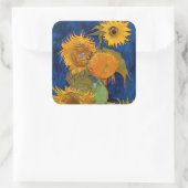 ヴィンセント・ファン・ゴッホ – 五本のひまわりの花瓶 スクエアシール (バッグ)
