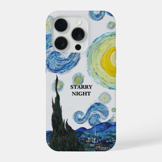 ヴィンセント・ファン・ゴッホ 星空の電話ケース iPhoneケース (裏面)