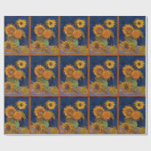 ヴィンセント・ヴァンゴッホシックスサンフラワーズファインアートギャラリーHD ラッピングペーパー (フラット)