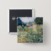 ヴィンセント・ヴァン恋しく思ゴッホ – ガーデンのガシェ 缶バッジ (正面&裏面)