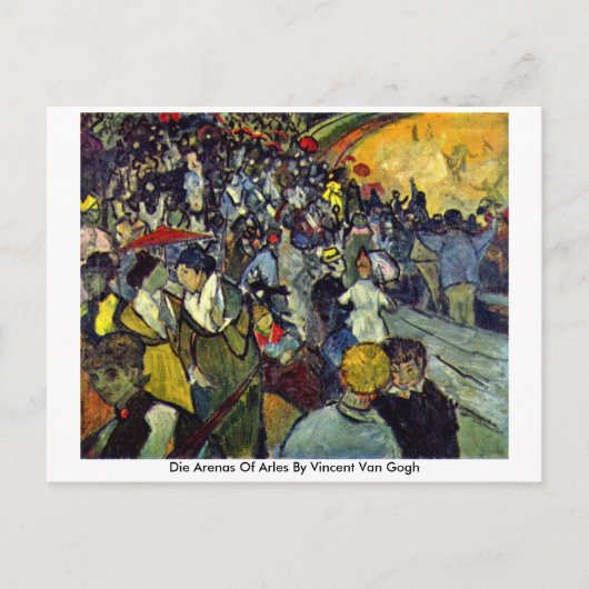 ヴィンセント・ヴァン・ゴッホがアーレスのアレナスを死ぬ ポストカード (正面)