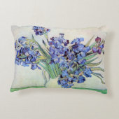 ヴィンセント・ヴァン・ゴッホによるアイリス付きスチルライフ花瓶 アクセントクッション (裏面)