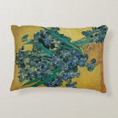 ヴィンセント・ヴァン・ゴッホによるアイリス付きスチルライフ花瓶 アクセントクッション (裏面)