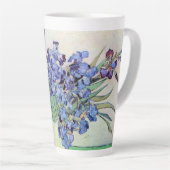 ヴィンセント・ヴァン・ゴッホによるアイリス付きスチルライフ花瓶 カフェラテマグ (右アングル)