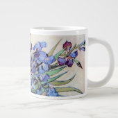 ヴィンセント・ヴァン・ゴッホによるアイリス付きスチルライフ花瓶 ジャンボコーヒーマグカップ (右)