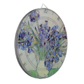 ヴィンセント・ヴァン・ゴッホによるアイリス付きスチルライフ花瓶 ダーツボード (正面左)