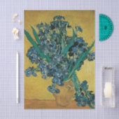 ヴィンセント・ヴァン・ゴッホによるアイリス付きスチルライフ花瓶 薄葉紙 (クラフト)