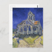 ヴィンセント・ヴァン・ゴッホによるオーバースの教会 ポストカード (正面/裏面)